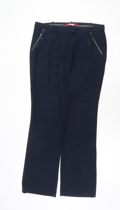 Womens UK Size 10 NEXT Regular Fit Dress Pants Blue Trousers