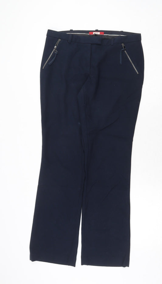 Womens UK Size 10 NEXT Regular Fit Dress Pants Blue Trousers