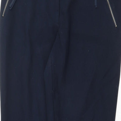 Womens UK Size 10 NEXT Regular Fit Dress Pants Blue Trousers