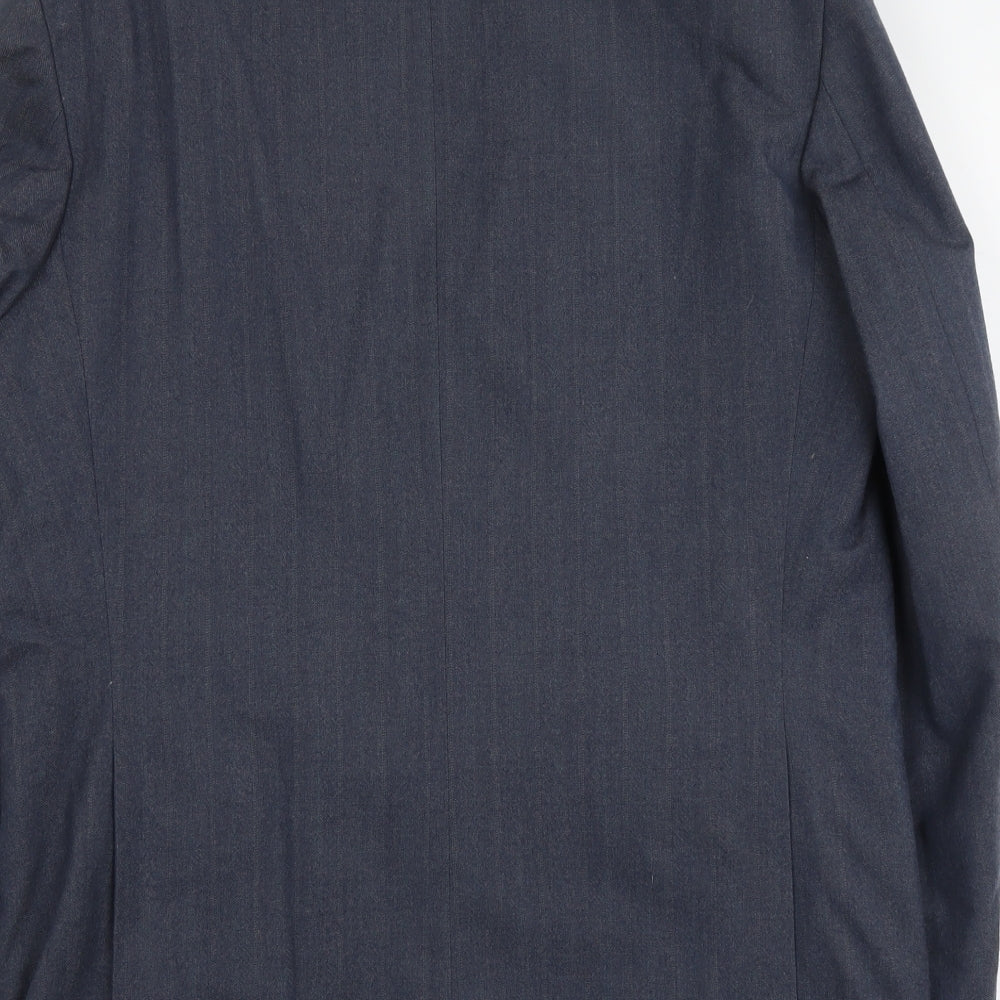 Grenwoods Mens Blue Wool Jacket Suit Jacket Size L Regular