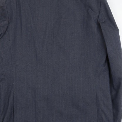 Grenwoods Mens Blue Wool Jacket Suit Jacket Size L Regular