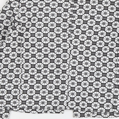 Missguided Womens Grey Geometric Polyester Jacket Blazer Size 10