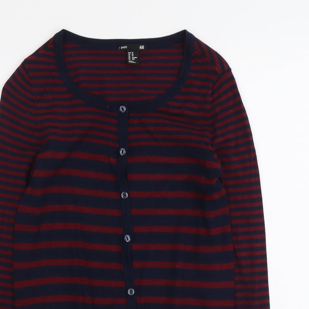 Womens UK Size XS H&M Blue Cardigan Jumper