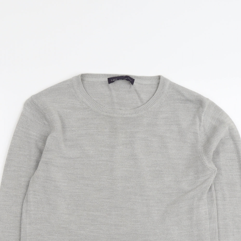 Womens UK Size 10 Marks and Spencer Grey Pullover Jumper