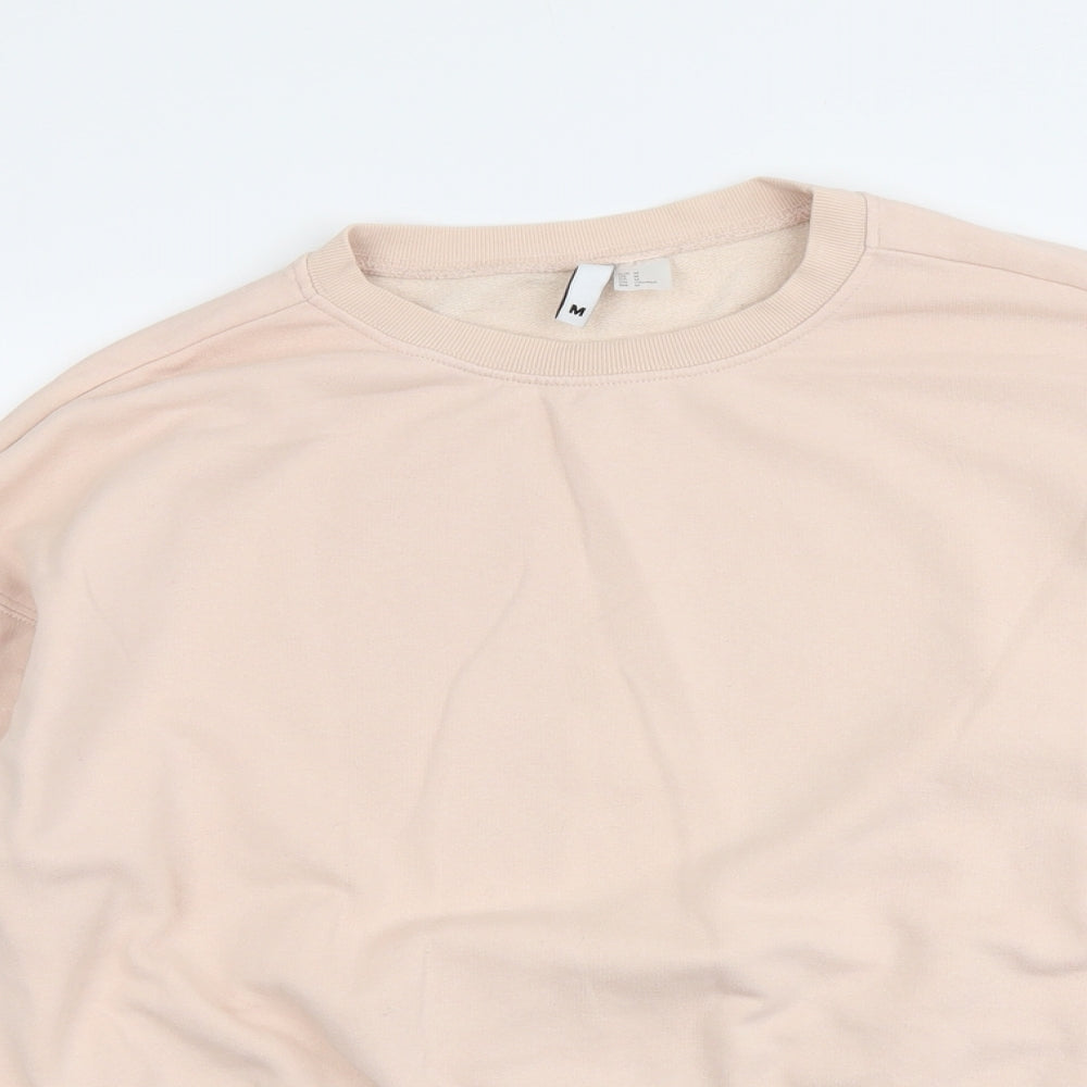H&M Womens Pink Cotton Pullover Sweatshirt Size M Pullover