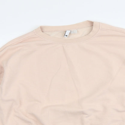 H&M Womens Pink Cotton Pullover Sweatshirt Size M Pullover