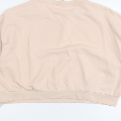 H&M Womens Pink Cotton Pullover Sweatshirt Size M Pullover