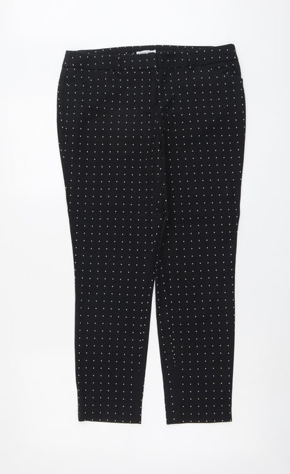 Womens UK Size 12 Katherine Barclay Regular Fit Chino Black Trousers