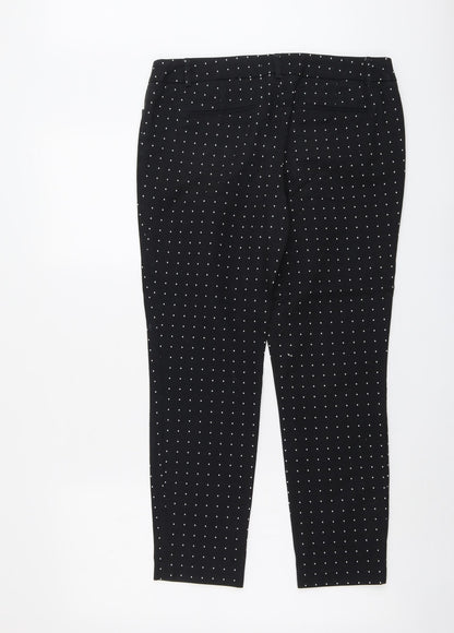 Womens UK Size 12 Katherine Barclay Regular Fit Chino Black Trousers