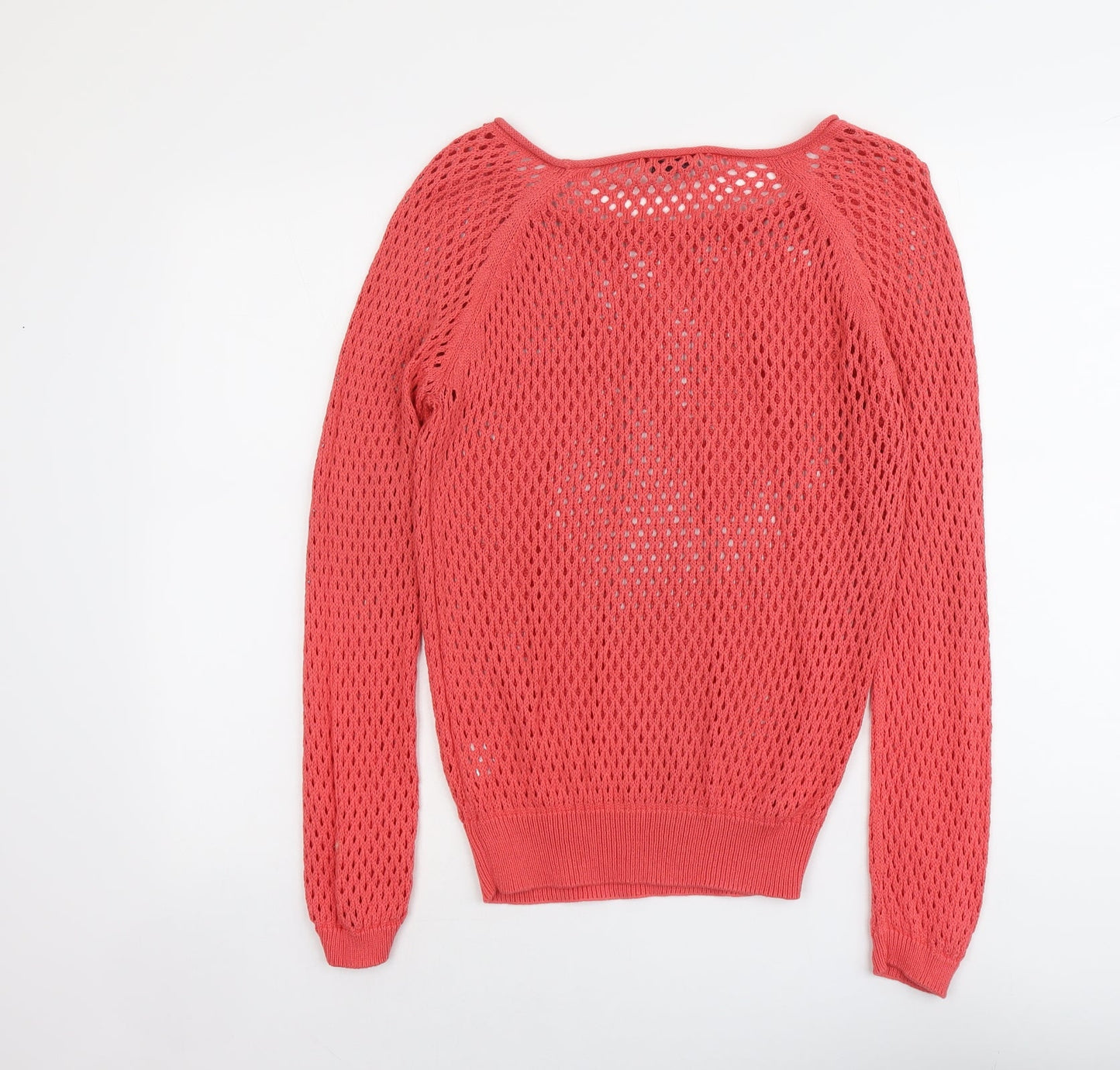Blue Motion Womens Pink Boat Neck Cotton Pullover Jumper Size M