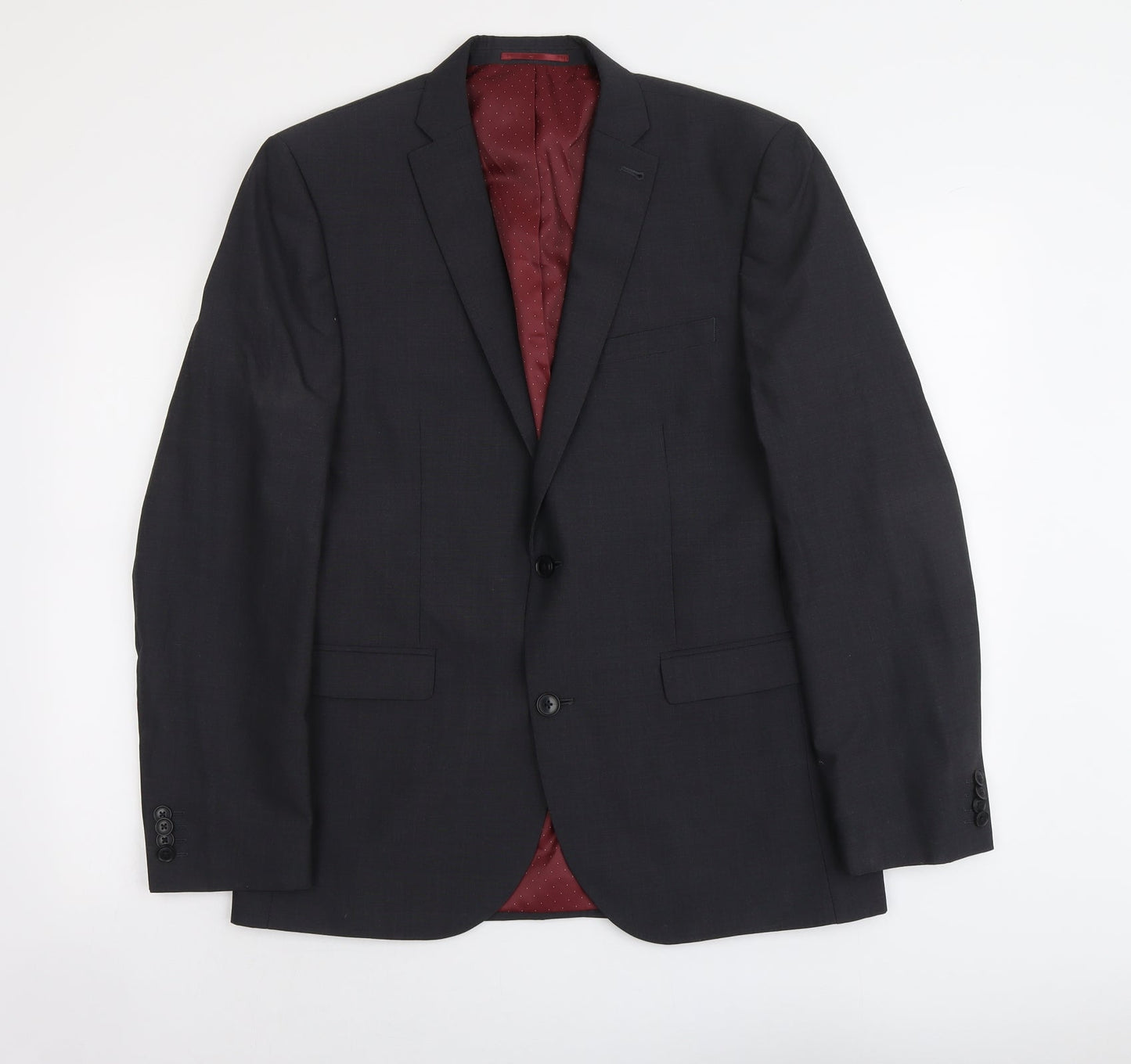 NEXT Mens Grey Wool Jacket Suit Jacket Size L Regular