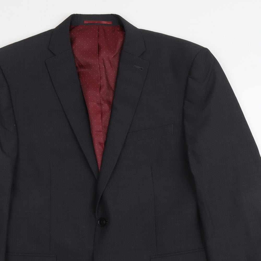 NEXT Mens Grey Wool Jacket Suit Jacket Size L Regular
