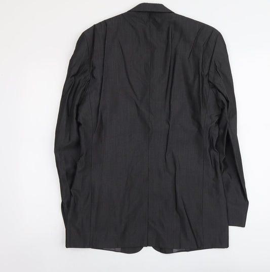 Mens UK Size L River Island Regular Grey Suit Jacket