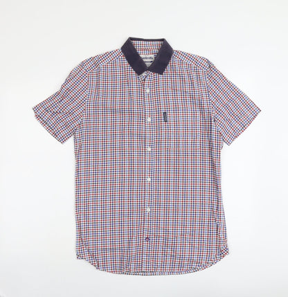 Mens UK Size S Lambretta Multicoloured  Button-Up Short Sleeve Casual Shirt