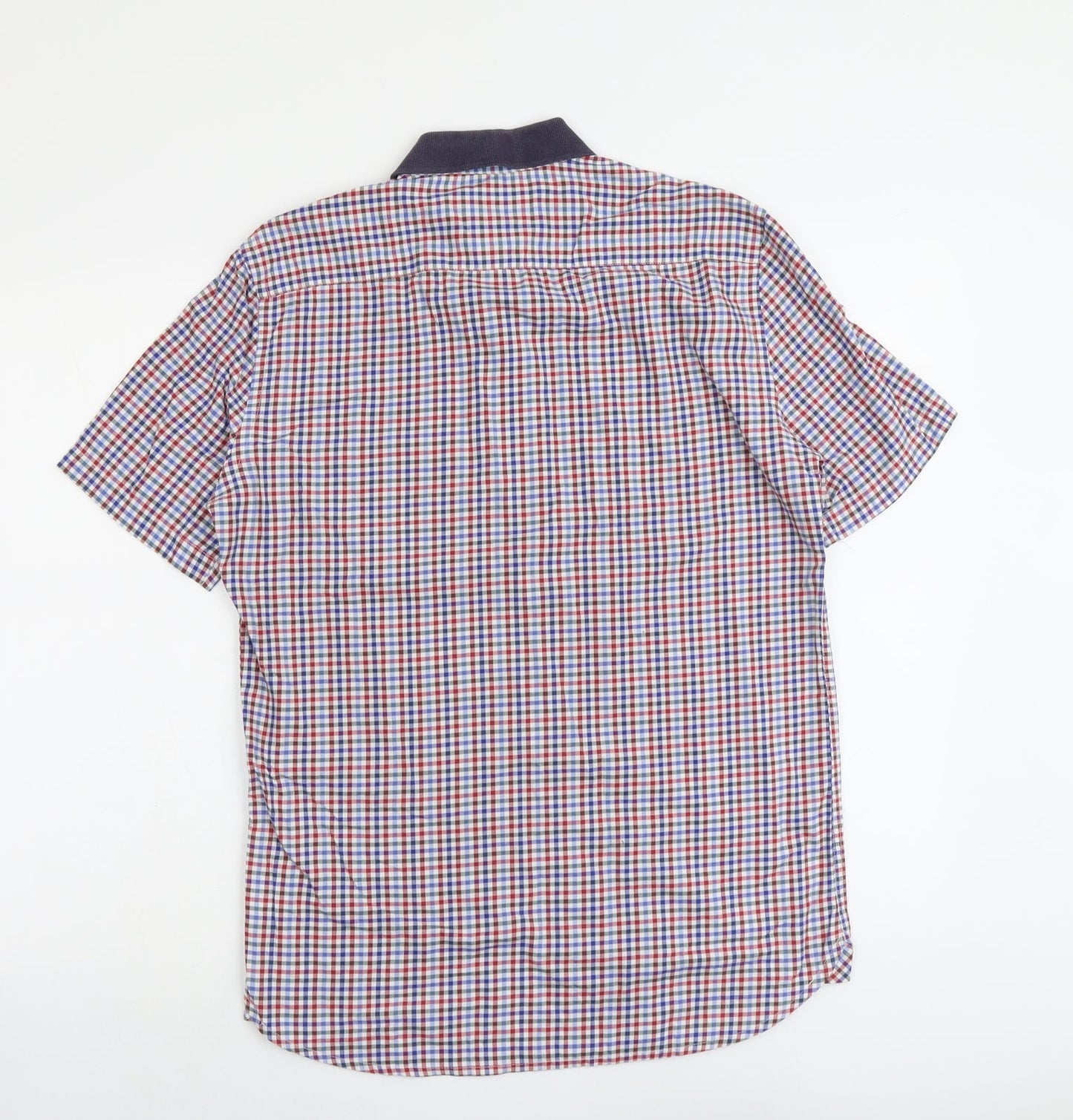 Mens UK Size S Lambretta Multicoloured  Button-Up Short Sleeve Casual Shirt