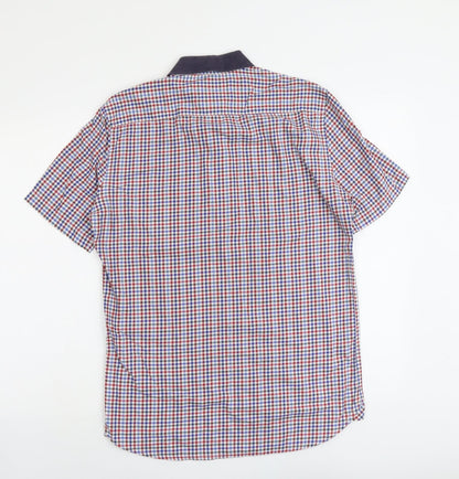 Mens UK Size S Lambretta Multicoloured  Button-Up Short Sleeve Casual Shirt