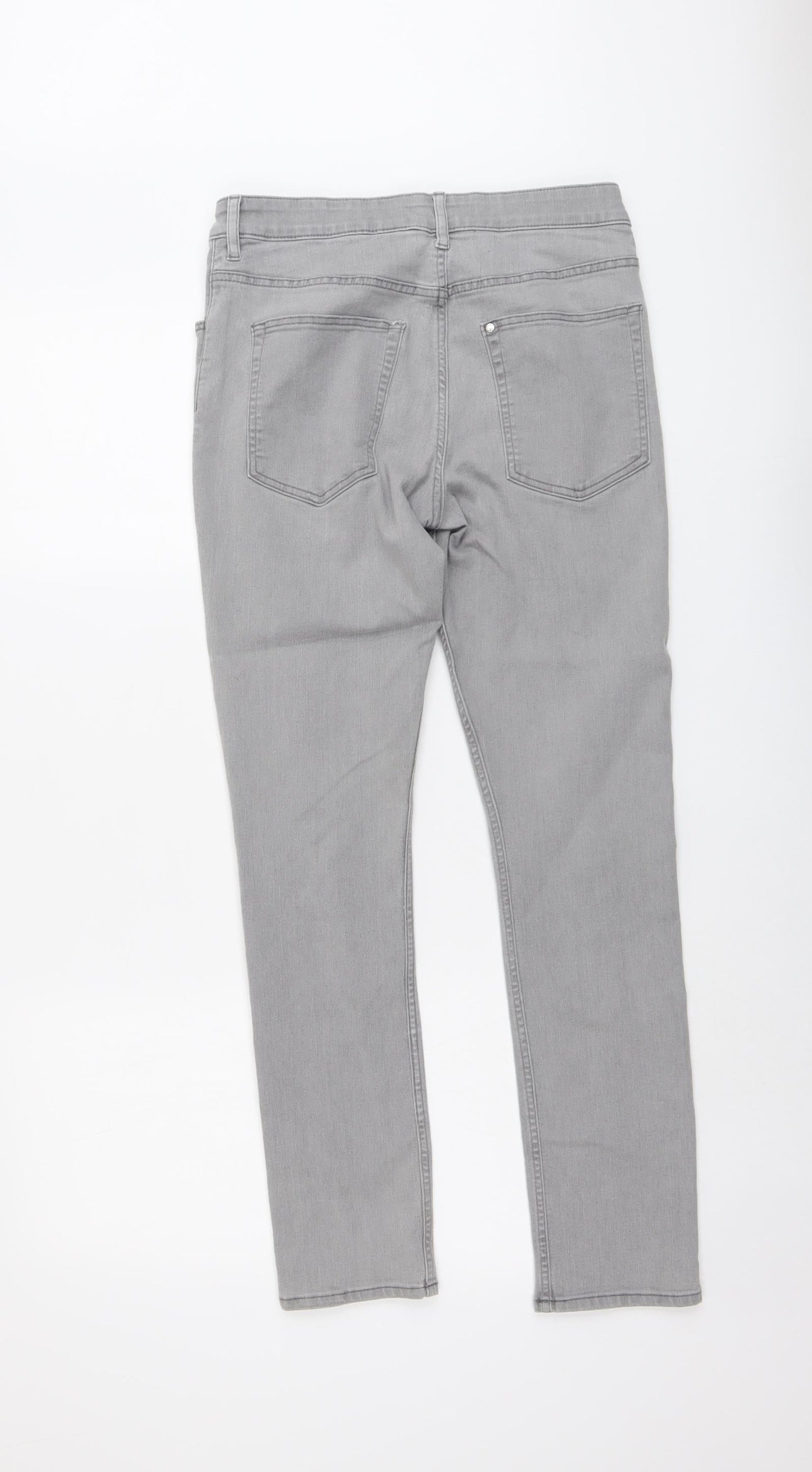 Womens UK Size 28 in H&M Regular Fit Straight Grey Jeans