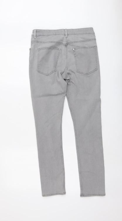 Womens UK Size 28 in H&M Regular Fit Straight Grey Jeans