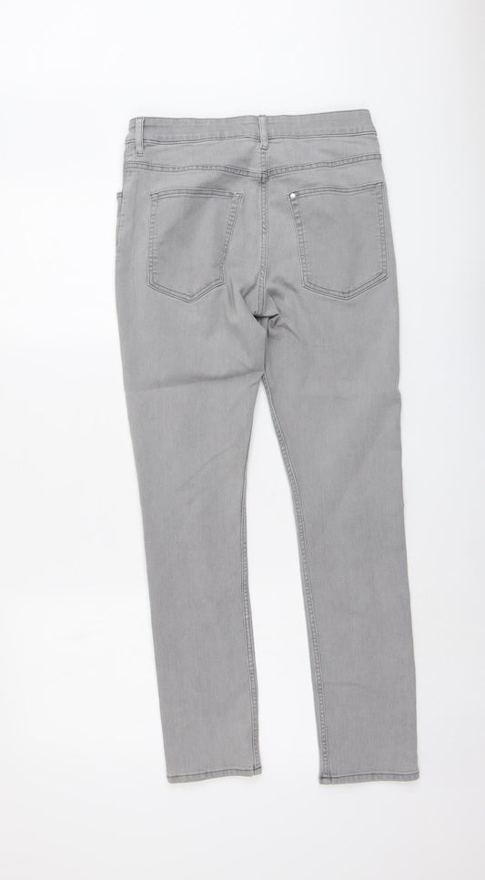 Womens UK Size 28 in H&M Regular Fit Straight Grey Jeans