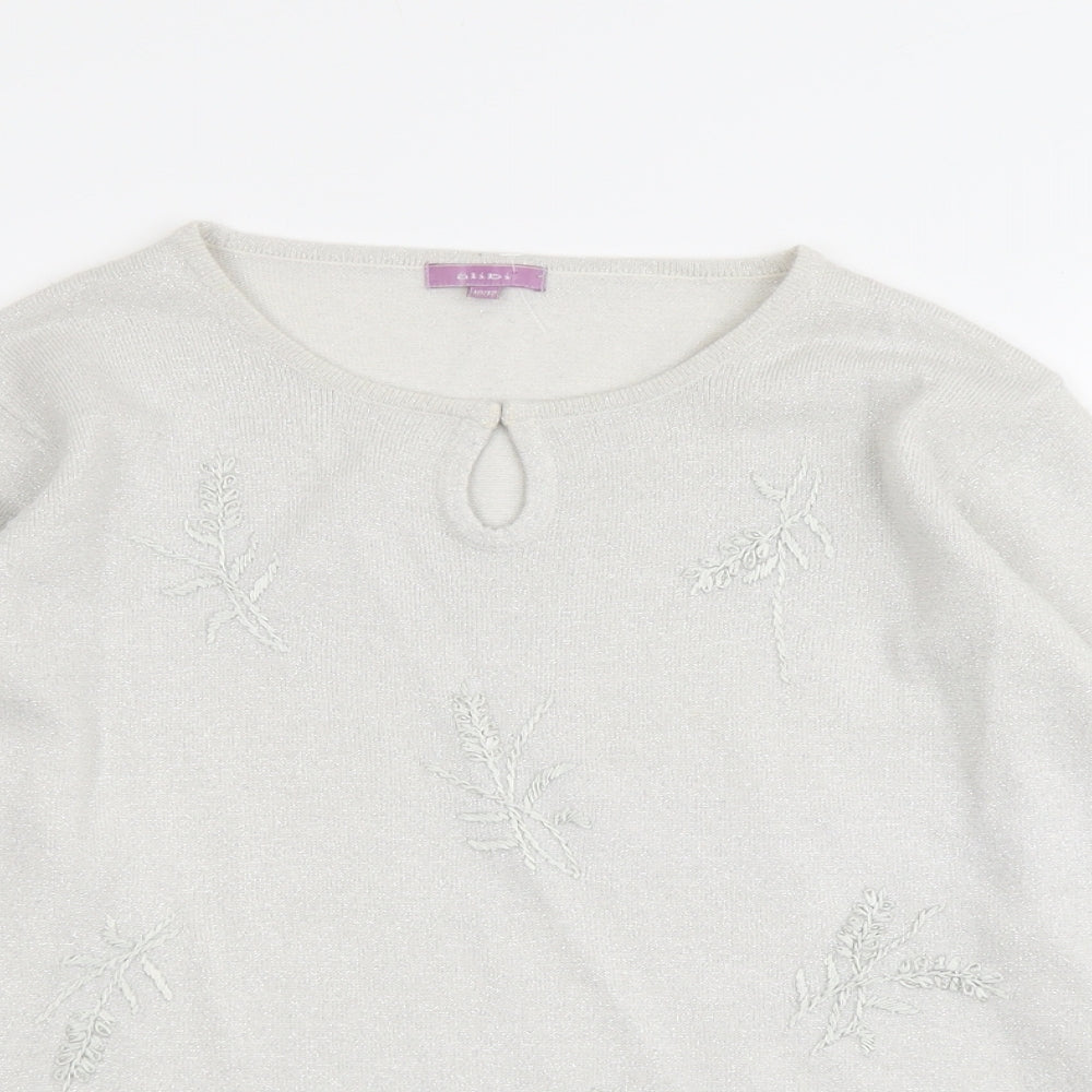 Womens UK Size 10 Alibi Grey Pullover Jumper