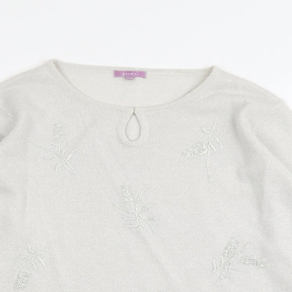 Womens UK Size 10 Alibi Grey Pullover Jumper