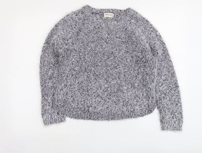 Indigo Womens Blue Round Neck Acrylic Pullover Jumper Size 12