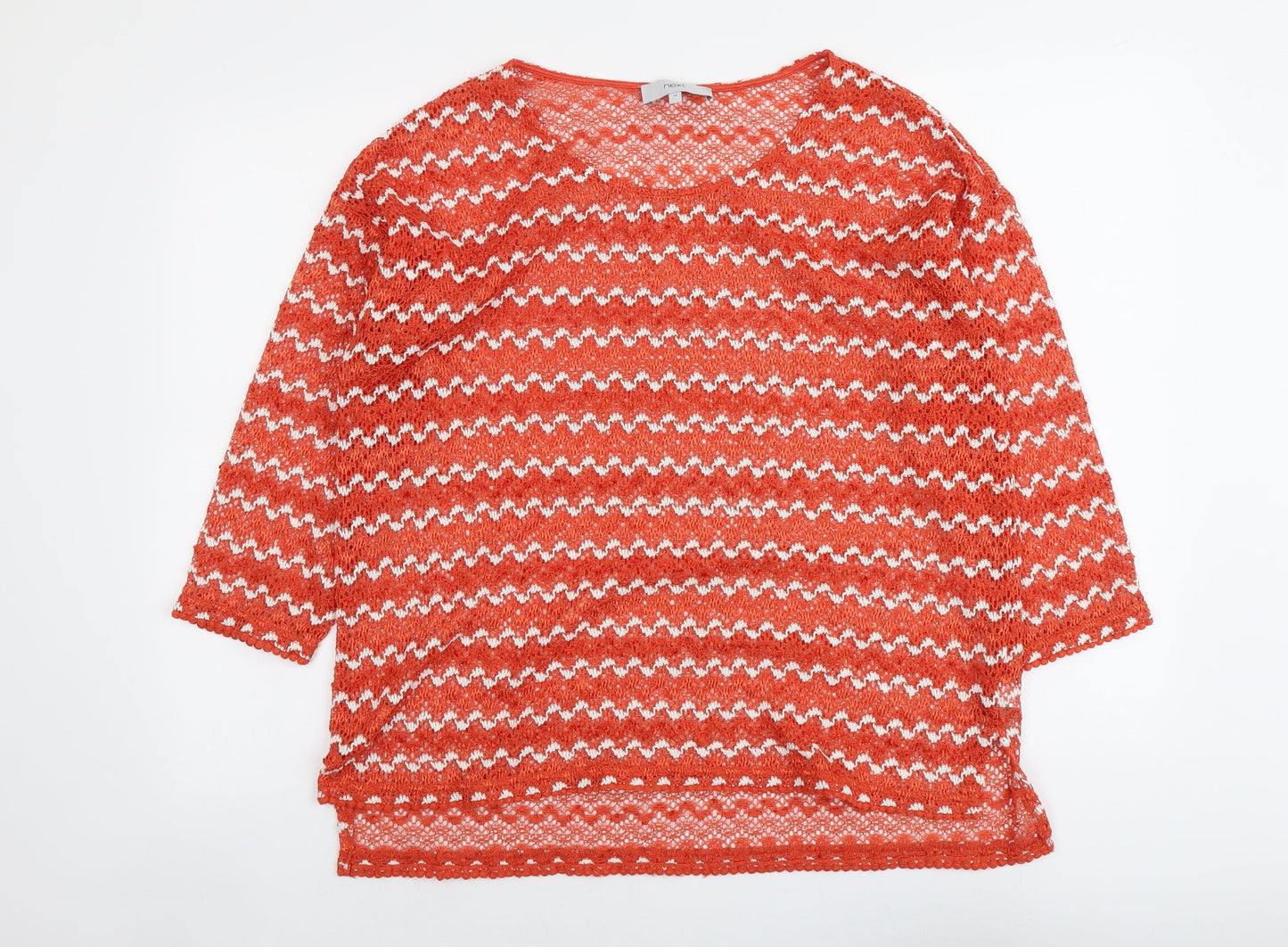 Womens UK Size 14 NEXT Orange Pullover Jumper