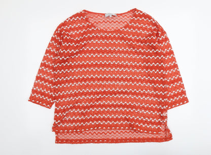 Womens UK Size 14 NEXT Orange Pullover Jumper
