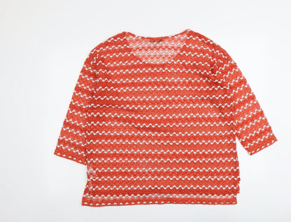Womens UK Size 14 NEXT Orange Pullover Jumper