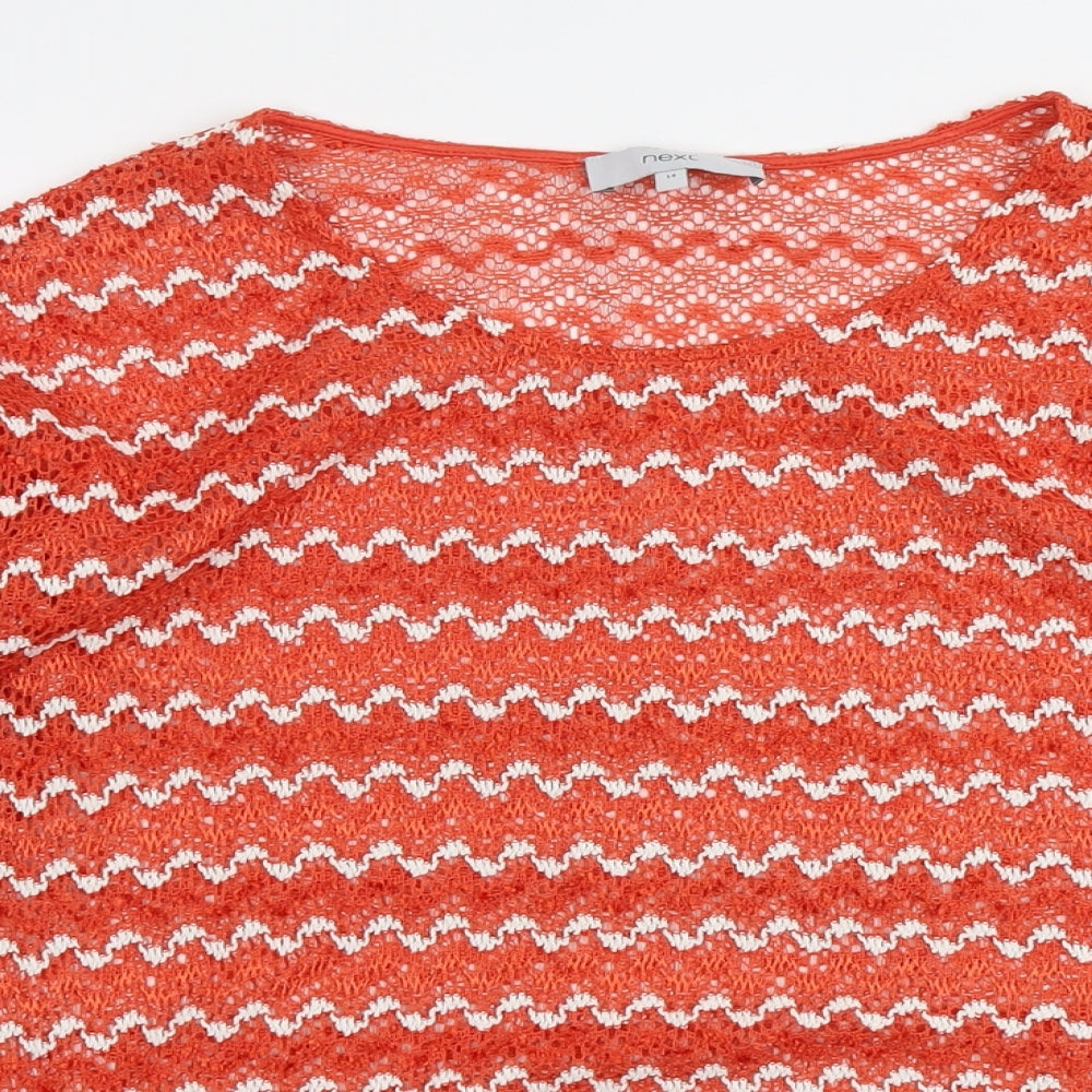 Womens UK Size 14 NEXT Orange Pullover Jumper