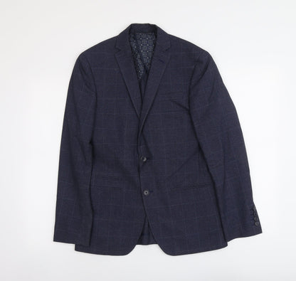 Mens UK Size 36 Red Herring Regular Blue Suit Jacket