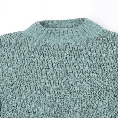 MM Womens Multicoloured Mock Neck Polyester Pullover Jumper Size S