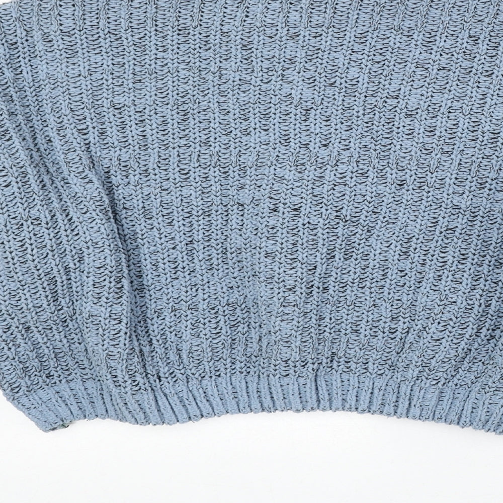 MM Womens Multicoloured Mock Neck Polyester Pullover Jumper Size S