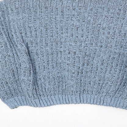 MM Womens Multicoloured Mock Neck Polyester Pullover Jumper Size S