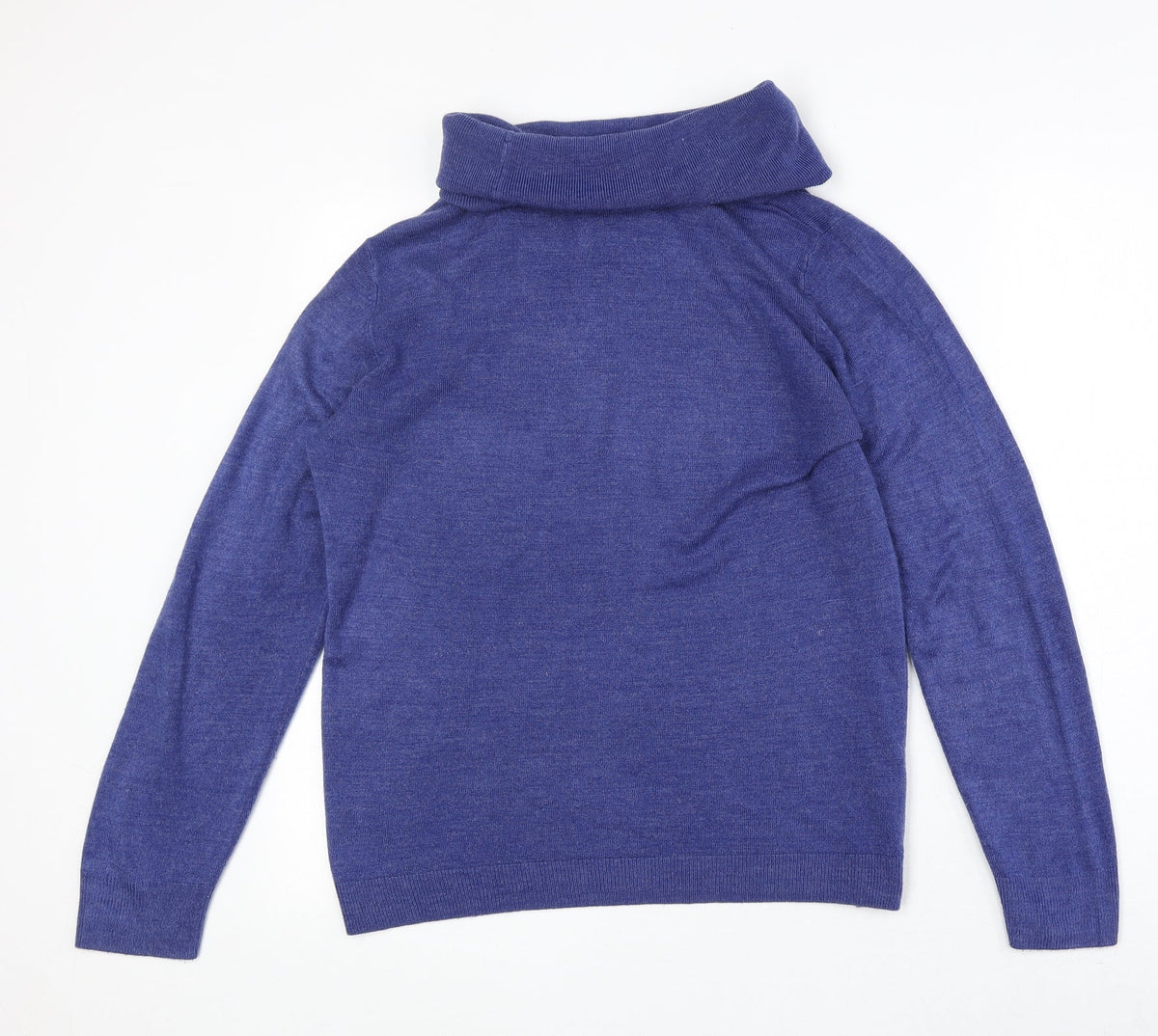 Dunnes Womens Blue Roll Neck Acrylic Pullover Jumper Size L