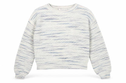 Marks and Spencer Girls Beige Round Neck Geometric Cotton Pullover Jumper Size 11-12 Years Pullover