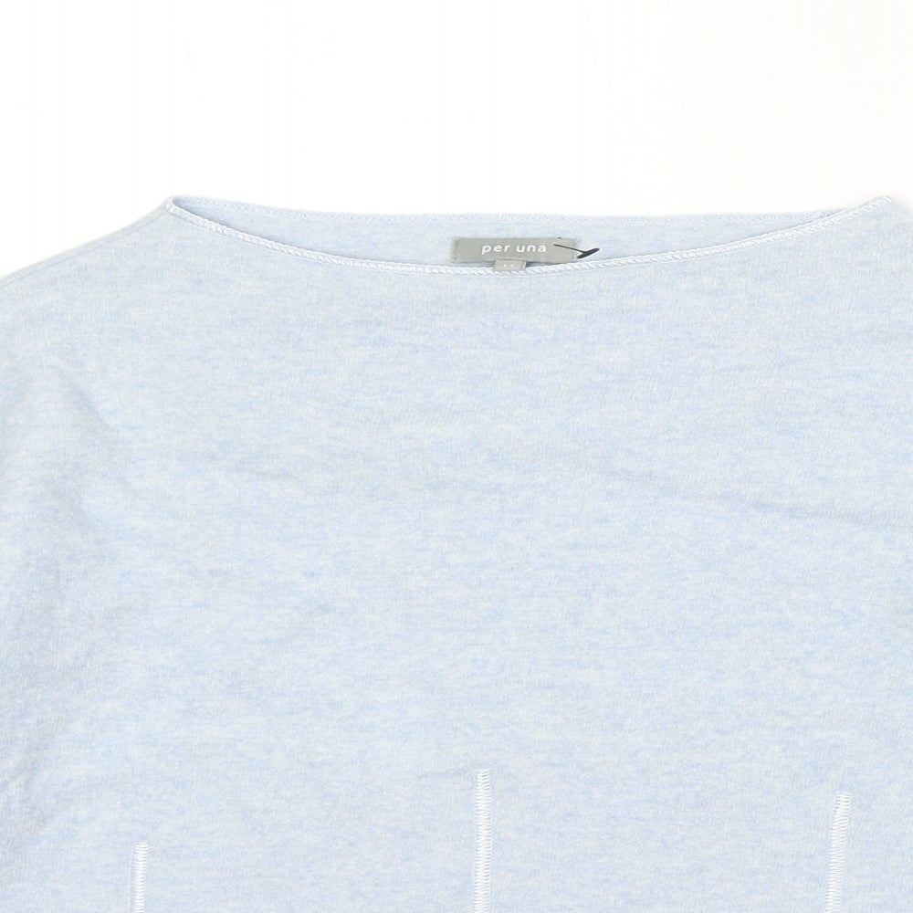 Womens UK Size 14 Marks and Spencer Blue Pullover Jumper