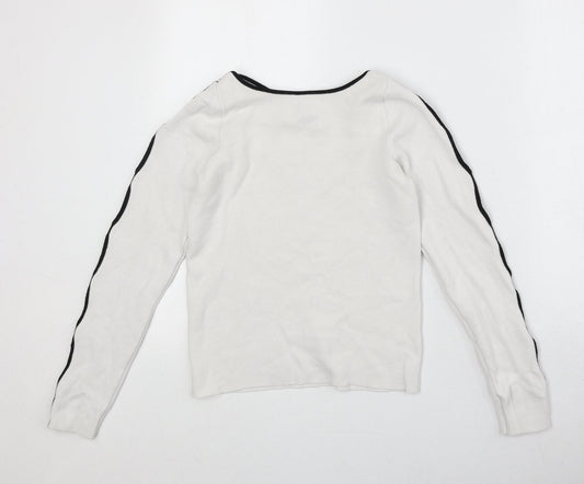 Womens UK Size 8 River Island White Pullover Jumper