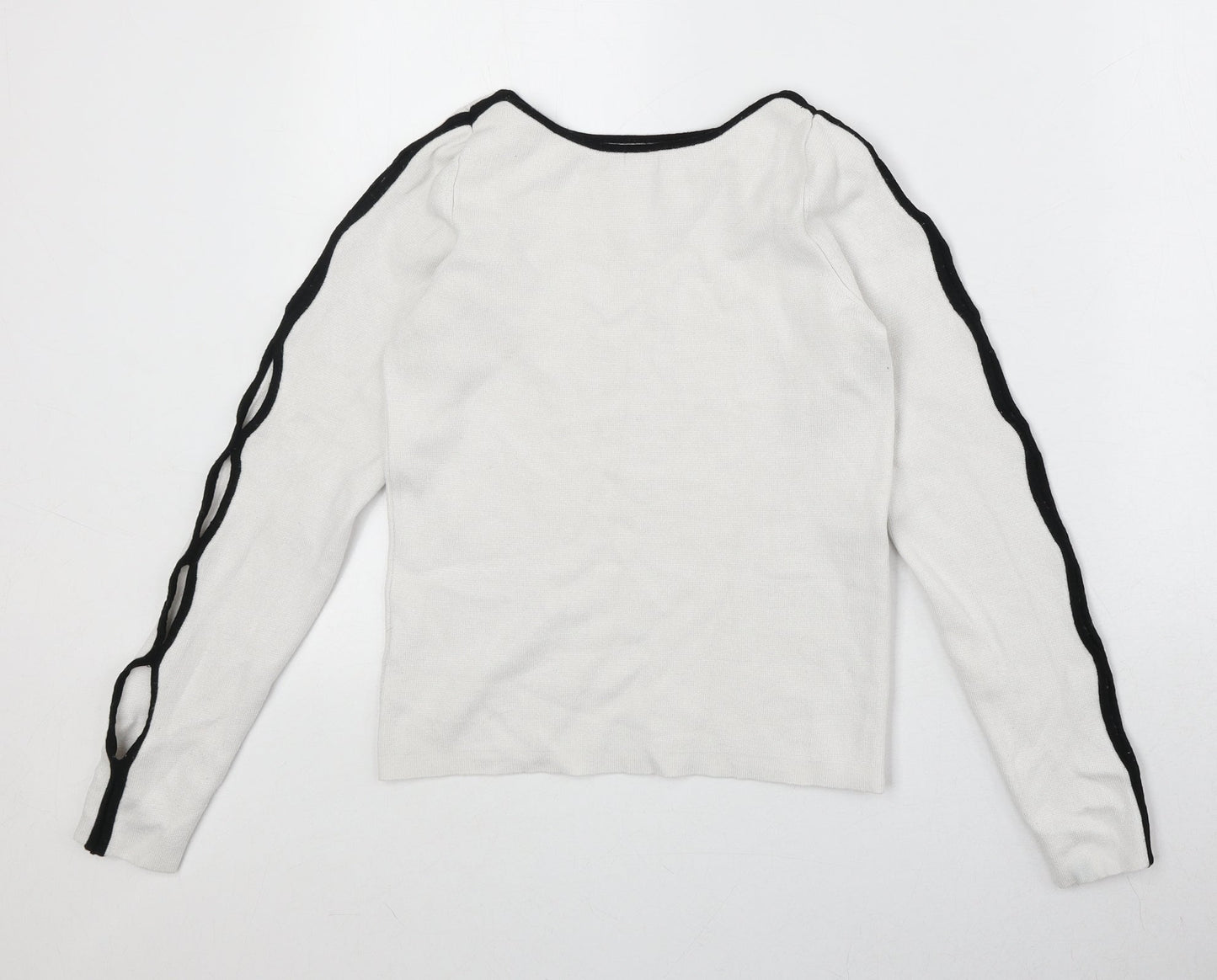 Womens UK Size 8 River Island White Pullover Jumper