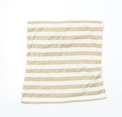 Womens UK Size M Zara Gold Basic Tank