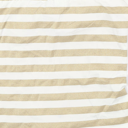 Womens UK Size M Zara Gold Basic Tank