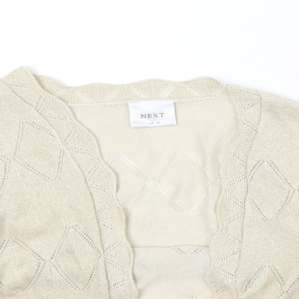 Womens UK Size 12 NEXT Beige Cardigan Jumper
