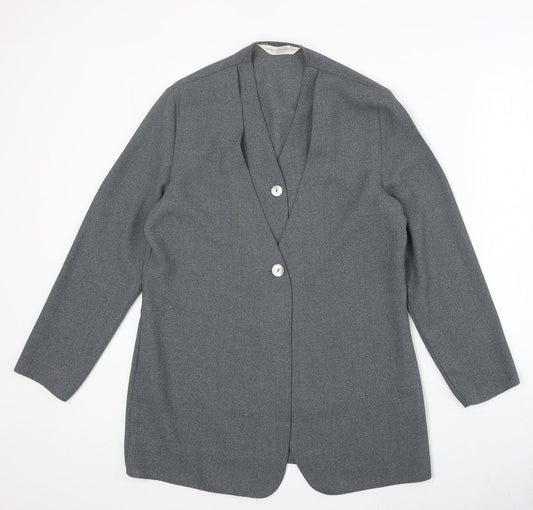 Dorothy Perkins Womens Grey Polyester Jacket Blazer Size 12