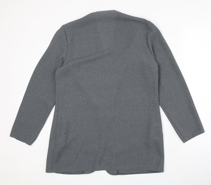 Dorothy Perkins Womens Grey Polyester Jacket Blazer Size 12