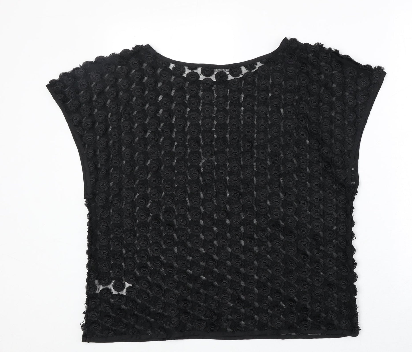 Womens UK Size 12 South Black Basic Blouse