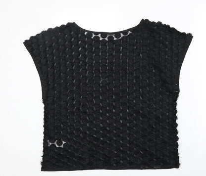 Womens UK Size 12 South Black Basic Blouse