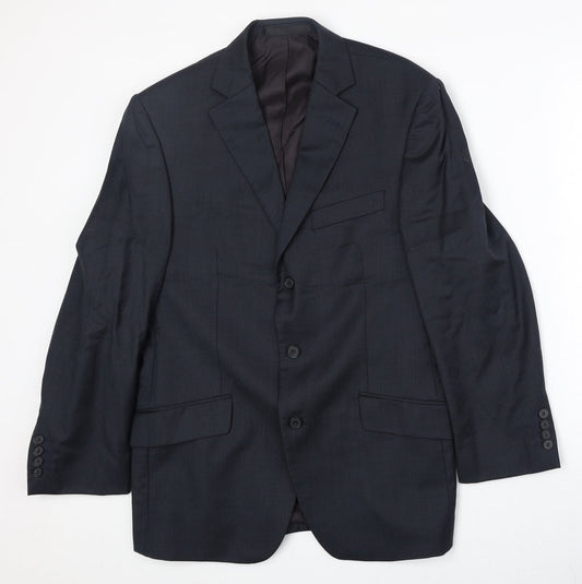 Mens UK Size 38 Marks and Spencer Regular Blue Suit Jacket