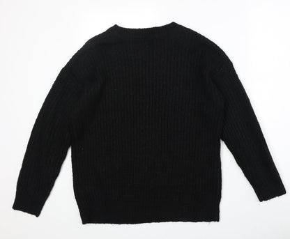 Womens UK Size S New Look Black Pullover Jumper