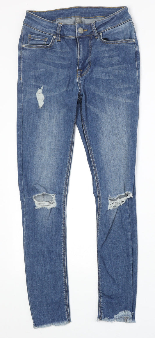 ASOS Womens Blue Cotton Skinny Jeans Size 26 in Regular Zip
