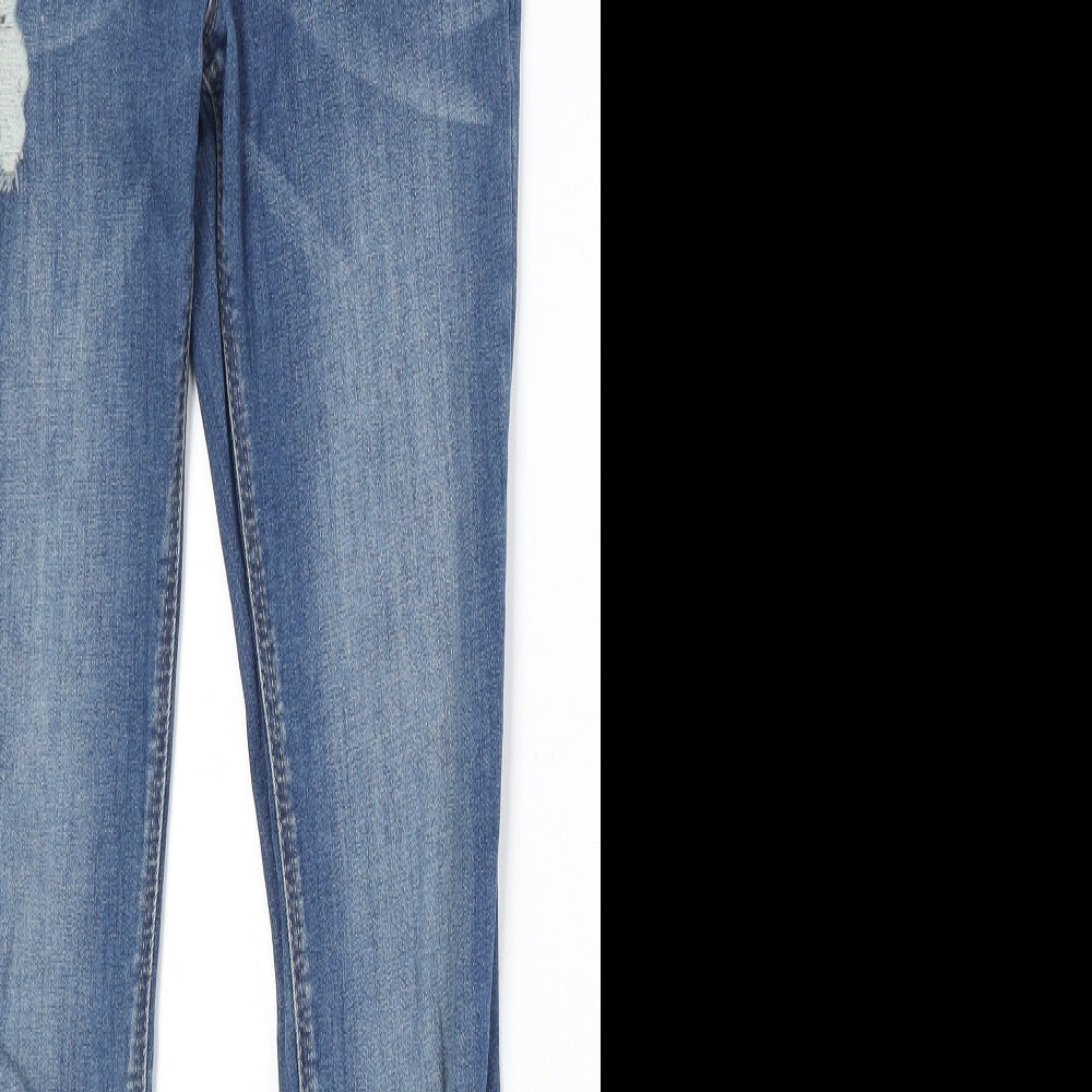 ASOS Womens Blue Cotton Skinny Jeans Size 26 in Regular Zip